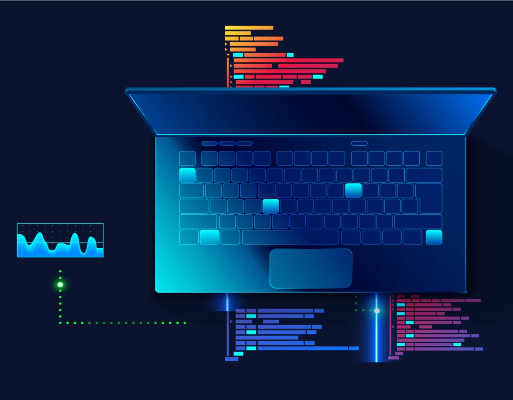 Mood Image of Laptop and Data